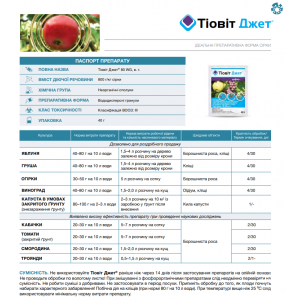  Фунгіцид Тіовіт Джет, 40 г, Syngenta (Сінгента)